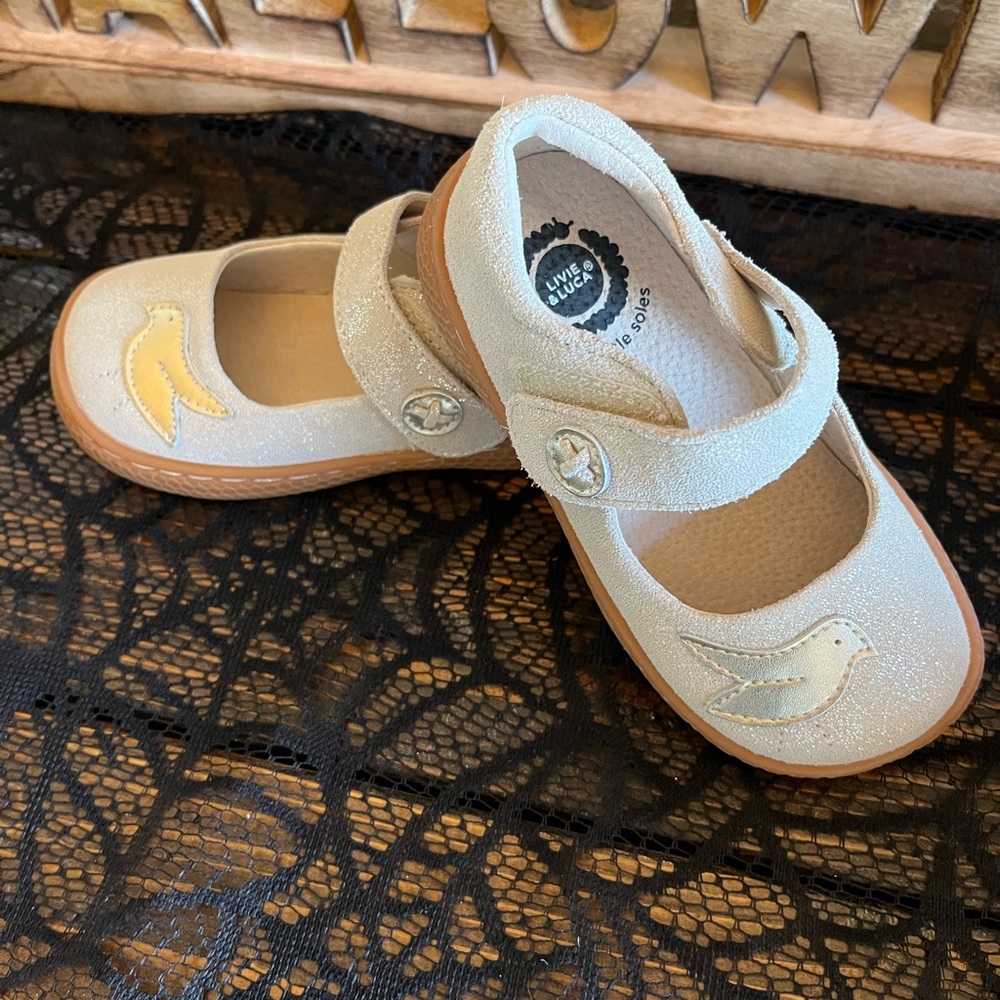 COPY - COPY - 🕊LIVIE & LUCA gold shimmer pio pio II toddler size 8 mary jane st…
